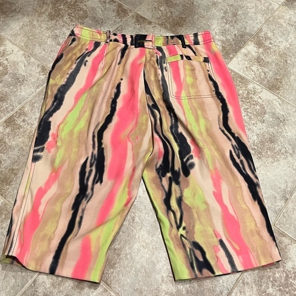 Jamie Sadock Knee Capri Pants Colorful Neon High Rise Pockets Stretch Athletic 6 - Picture 7 of 9